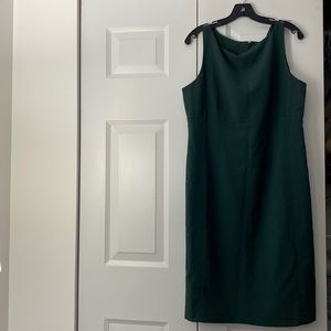 Hunter green pencil dress